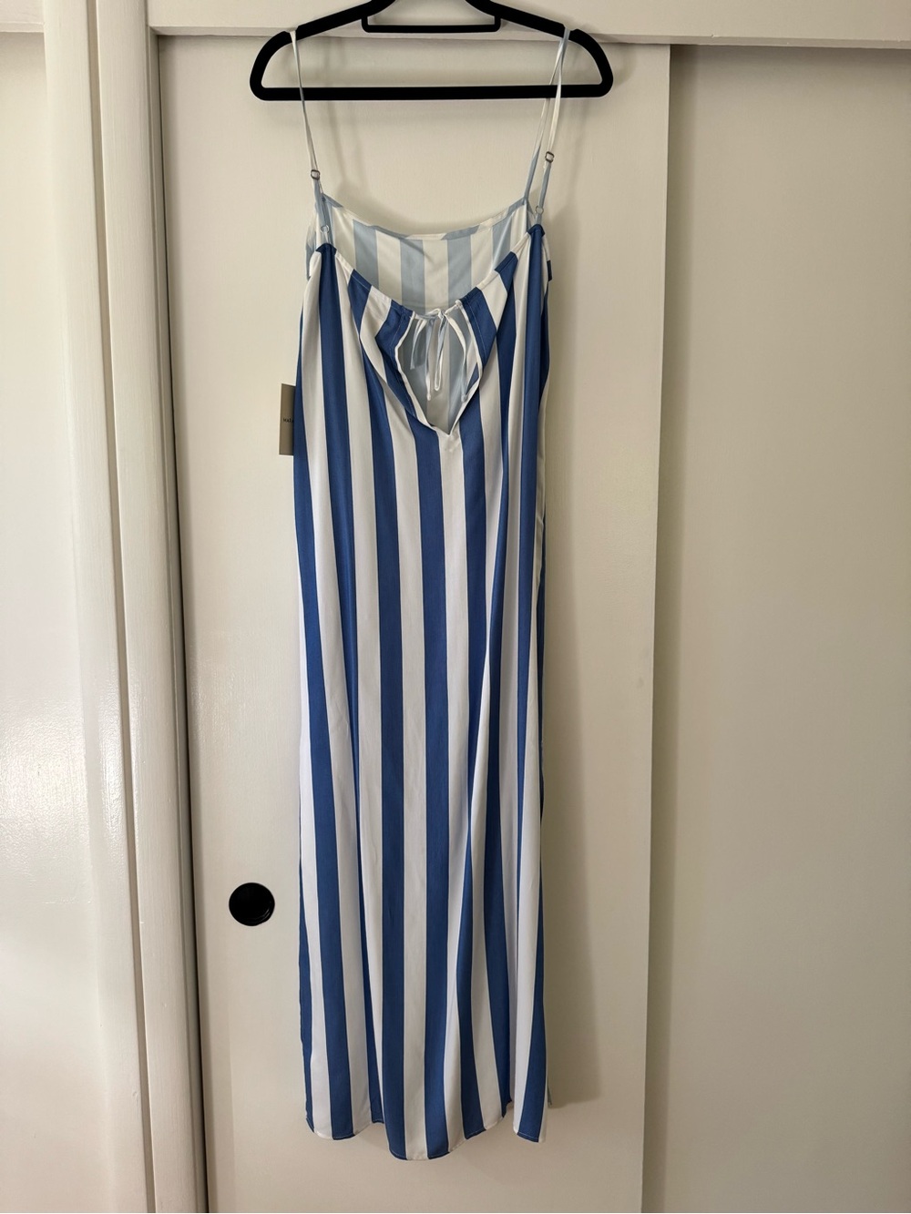 Mara Hoffman Blue and White Striped Swim Slip Dress - Picture 3 of 4